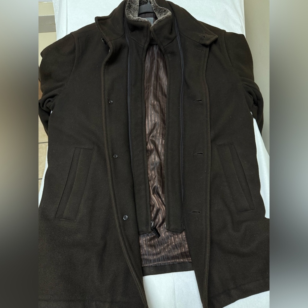 Johnston & Murphy  × Vintage Wool Cashmere Button Car Coat Jacket ▪️ - Picture 5 of 15